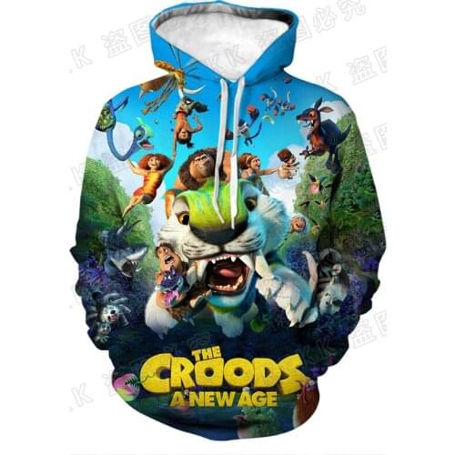 Anime Cartoon The Croods 3D Printed New Fashion Autumn Men Hoody Children 's Spring Casual Hoodies Oversized Women Hoodie