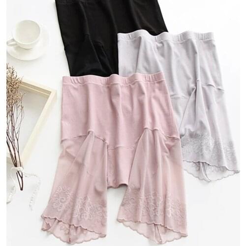 Women Plus Size Safety Pants Under Skirt Sexy Lace Shorts Anti Chafing Thigh Safety Shorts Large Size Safety Underpants Women