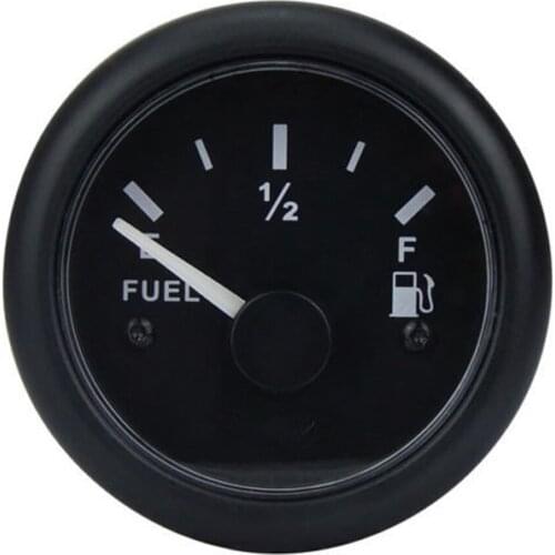 Universal 12/24V 52mm Fuel Level Gauge Car Truck Boat/Marine Fuel Tank Level Gauge 240-33 ohms