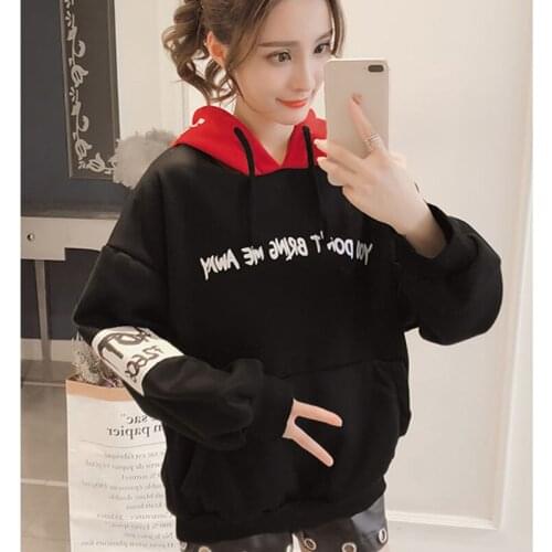 Hoodies Women 2019 Women Fashion Sweatshirts Long Sleeve Hoodies Print Letter Female Tracksuits 1 Sportswear Moletom Feminino