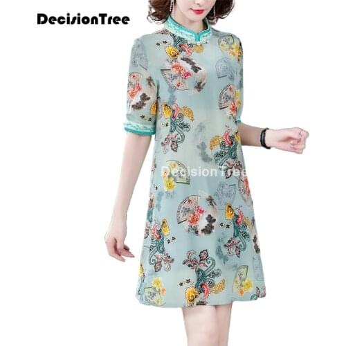 2021 mandarin collar women chinese dress satin qipao chinese dress traditional vintage cheongsam oriental dress lace cheongsam
