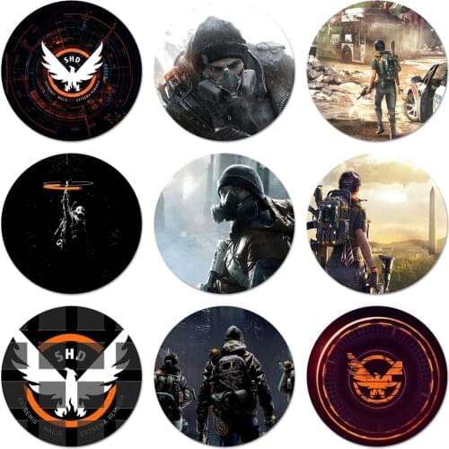 Tom Clancys The Division Icons Pins Badge Decoration Brooches Metal Badges For Clothes Backpack Decoration