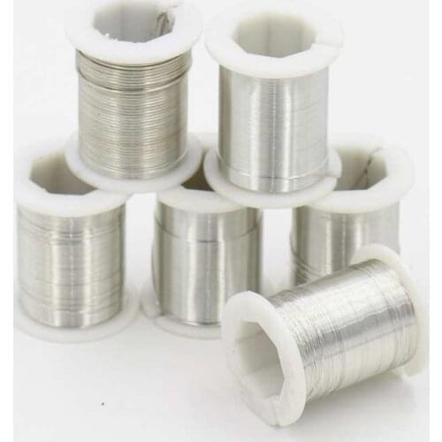 0.2/0.3/0.4/0.5/0.6/0.8mm) Diameter Silver color Copper wire for Model Design, DIY Handicrafts making