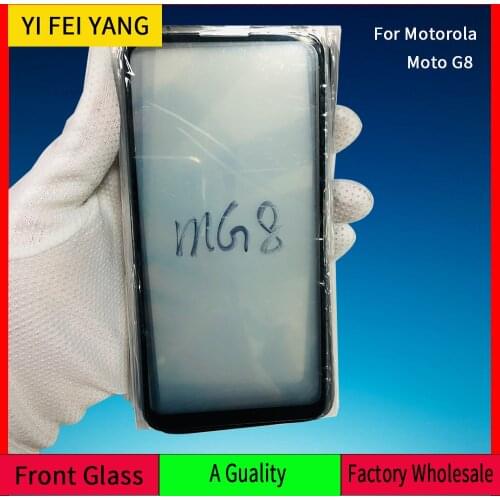 10Pcs/lot Front Outer Screen Glass Lens Replacement Touch Screen LCD Cover For Motorola Moto G8 Power Plus Touch Panel