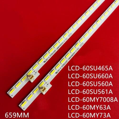 2pcs/set 80LED 660mm LED Backlight Strip For Sharp LC-60UE30U SAMSUNG_2015SSP60_7030_80_4K_REV1.0_LM41-00090Q RB201WJ AL