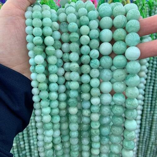 4-12mm Natural Green Fluorite Beads 15'' Round DIY Loose Stone Beads For Jewelry Making Beads Women Bracelet Necklace Gift