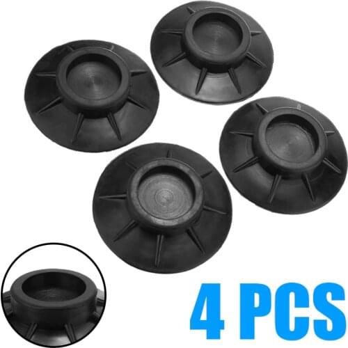 4Pcs Black Rubber Feet Chair Floor Anti Vibration Protector Non-slip Furniture Feet Table Leg Furniture Pads