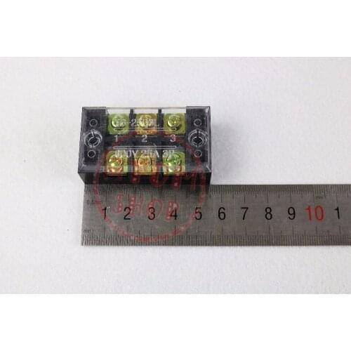 5PCS TB-2503 600V 25A Dual Row 3 Position Barrier Screw Terminal Block