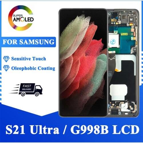 6.8" S21 Ultra LCD For Samsung Galaxy S21 Ultra 5G Lcd G998 G998B LCD Display Touch Screen Digitizer For Samsung S21 Ultra G998B