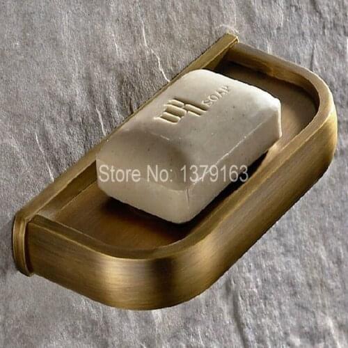 Bathroom Accessory Vintage Retro Antique Brass Wall Mounted Bathroom Soap Dish Holder aba175