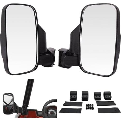 Automotive Utv Rear View Mirrors Shockproof Side Mirror Accessories 1.75 Inch And 2 Inch Rolling Cage for Polaris Rzr 800 900 10