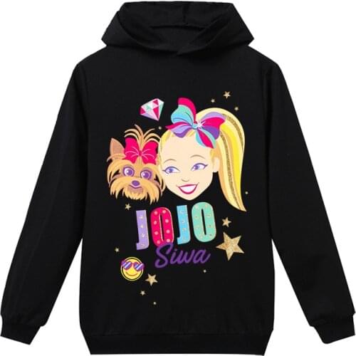 Children Cartoon JOJO Print Clothes Autumn Hoodies girl Coat Girls Sweatshirts Kids Long Sleeve T-Shirts JOJO Siwa Hooded Top