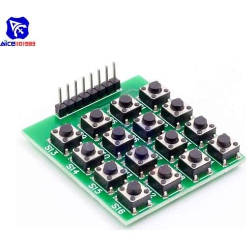 Diymore 4x4 Matrix 16 Keypad Keyboard Module Board 16 Button MCU for Arduino