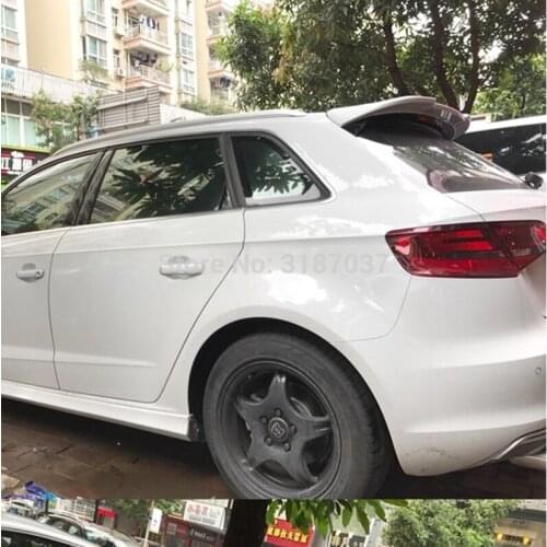 For Audi A3 Spoiler 2015-2018 ABS Plastic Unpainted Color Rear Roof Spoiler Wing Trunk Lip Boot Cover Car Styling