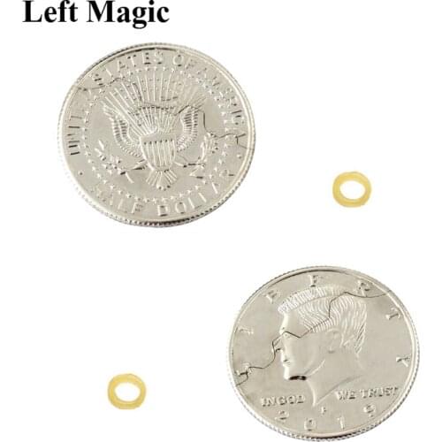 Magic Ripped Coin Trick Illusion and Restored Gift Funny Magic Tricks Toy Folding Coin Bite Coin Dollar Version Magic B1013
