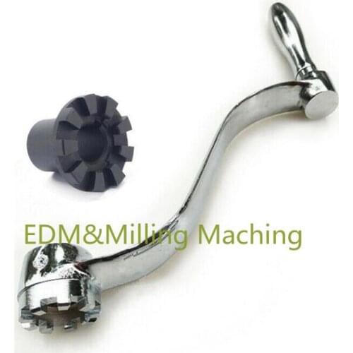 1Set CNC Milling Part Elevating Knee Crank M145 + Gear shaft Clutch Insert M1230 For Bridgeport Mill Tool
