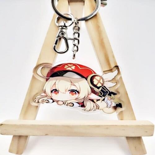 Genshin Impact Cosplay Key Chain Cartoon Paimon Klee Lumine Keychain Ring Pendant Bag Car Pendant Costume Accessory