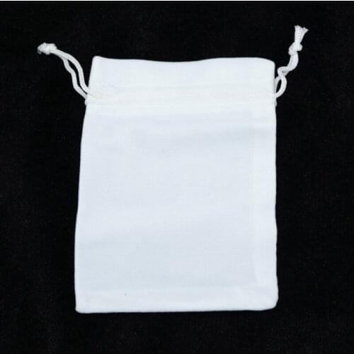 Hot Sale 100pcs/lot White Velvet Bag 9x12cm Small Wedding Candy Gifts Jewelry Packaging Bag Drawstring Gift Bags Storage Bag