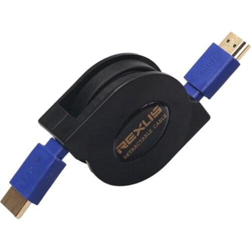 REXLIS 6FT HDMI-Compatible Cable Adjustable Retractable HD TV Line for TV, Computer, Game Console, Projector, DVD