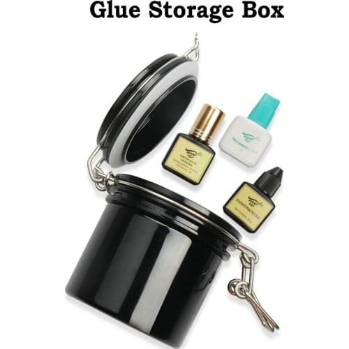Eyelash Glue Storage Tank Individual Adhesive Stand Eyelash Extension Activated Sealed Storage Jar Container Makeup Tool