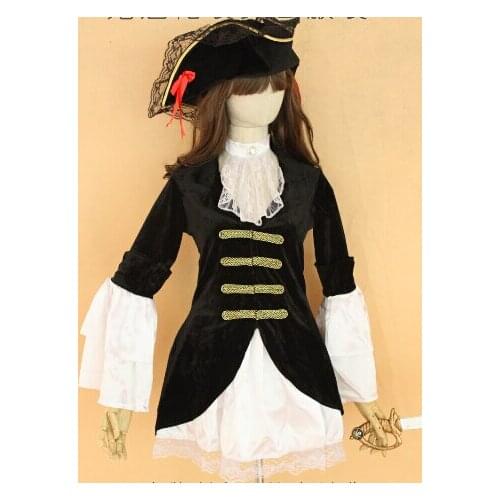 Halloween Christmas Costume Lace Pirates of the Caribbean Female Cosplay Pirate Costumes noble sexy Pirate skirt Female Pirate