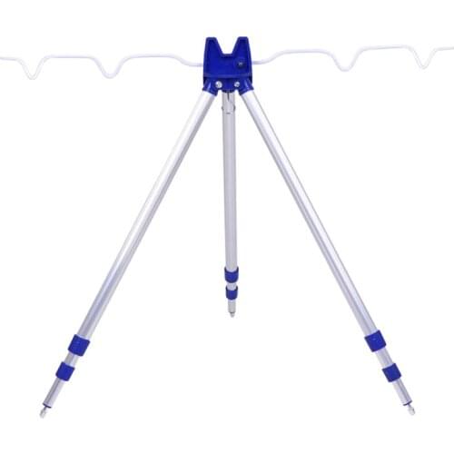 Aluminum Alloy Sea Pole Bracket Fishing Rod Rack Fishing Gear Triple-Cornered Sea Pole Bracket Telescopic Rod Bracket