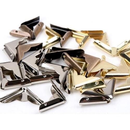 Metal Corners Book Box Scrapbooking Album Menu Folder Corner Protectors Corner For Photo Album DIY 22x22x5mm 40pcs