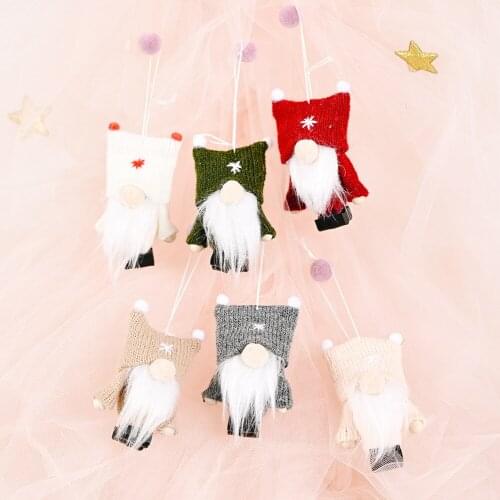 Cute Christmas Dolls For Home Xmas Tree Hanging Faceless Gnome Santa Party Ornaments New Year Christmas Decor Kids Gifts