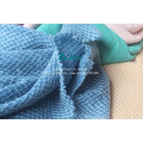 Soft Diamond Knit Fabrics DIY Patchwork Small Plaid Sweater Fabric ,23 colors for choose