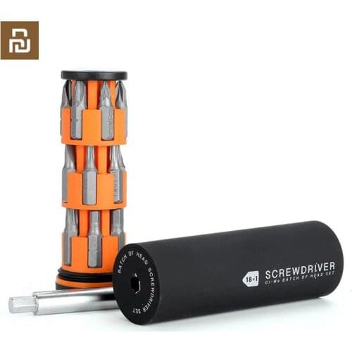 Youpin JIUXUN 18 In 1 Screwdriver Set Black Suit 18 Fine Batche Wheel Storage Design A Top Screwdriver Multi-purpose Screwdriver