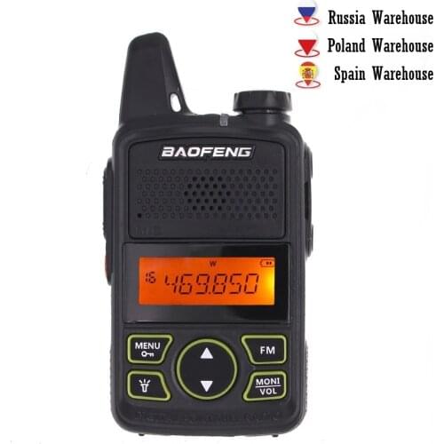 BAOFENG T1 MINI Two Way Radio BF-T1 Walkie Talkie UHF 400-470mhz 20CH Portable Ham FM CB Handheld Transceiver