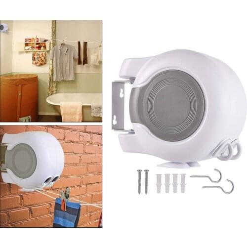 Portable Retractable Clothesline Heavy Duty Laundry Hanger Drying Clothes