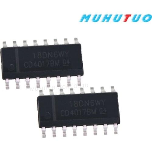 100PCS CD4017 4017 SOP-16 SMD COUNTERS/DIVIDER NEW GOOD QUALITY CD4017BM 1 order