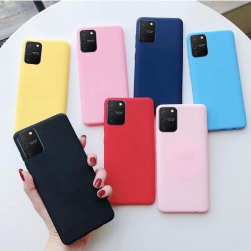 Candy color silicone phone case for samsung galaxy s20 plus a31 a21s a41 a51 a71 a12 a32 a42 a52 a72 matte soft back cover cases