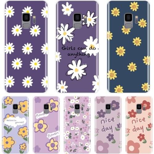 Daisy Flower Phone Cases For Samsung Galaxy S8 S9 Plus S5 S6 S7 Edge Case Silicone Back Cover For Samsung Galaxy Note 9 8 5 4