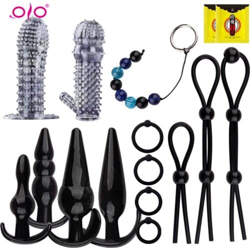 OLO Erotic Accessories Sex Toys For Women Men bdsm Bondage Kit Anal Plug Butt Handcuffs Whip Mouth Gag Adult Sex Toys Flirt Game