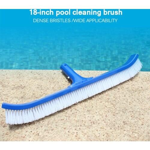 18 Inch Outdoor Swimming Pool Brush Durable Pool Cleaner Vacuum Algae Cleaning Brush Head Moss Removal Brush Cleaner