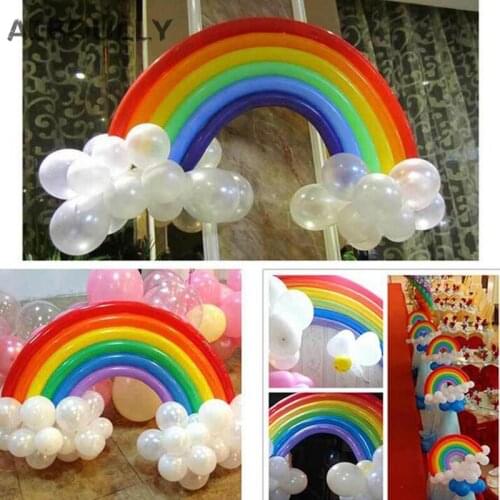 25pcs/set Latex Rainbow Balloon Decoration Wedding Wedding Kids Birthday Party Decoration Supplies DIY Magic Long Balloons