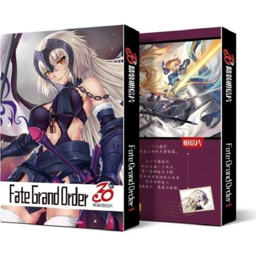 30pcs Fate Grand Order Anime Cards Postcard Greeting Card Message Card Christmas Gift Toys for Children