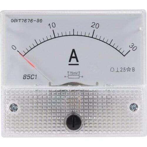 85C1-A Dc Analog Ampere Meter Panel Meter Gauge 30A Amp Gauge Current Mechanical Ammeters