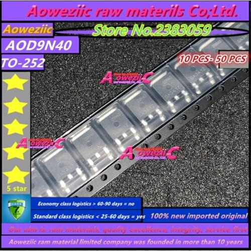 Aoweziic 100% new imported original AOD9N40 D9N40 TO-252 MOS tube field effect transistor 8A 400V