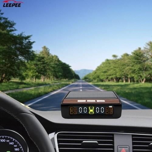 Auto Security Alarm Systems Monitor Car TPMS Tyre Pressure Monitoring System Solar Power Digital LCD Display