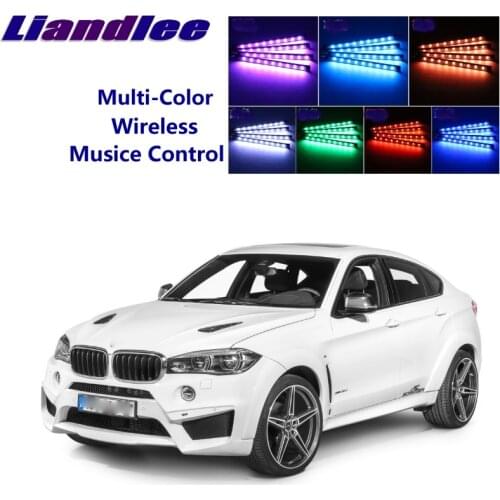 LiandLee Car Glow Interior Floor Decorative Atmosphere Seats Accent Ambient Neon light For BMW X6 M E71 F16 F86 I8