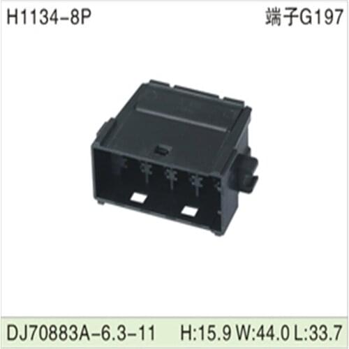 Free shipping 200pcs DJ70883A-6.3-11 8Pin 6.3mm AMP Car Electrical Wire Connectors for VW,BMW,Audi,Toyota,NISSAN AND other