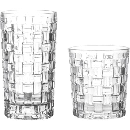 Free Shipping Woven Style Whisky Tumblers Whisky Glass Set of 4