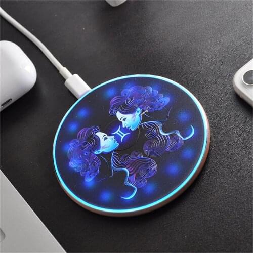 15W Constellation Wireless Charger Metal Fast Charging Pads for iPhone12 12Promax 11 11Pro X XR XAMAX Samsung Note 9 8 S10 Plus