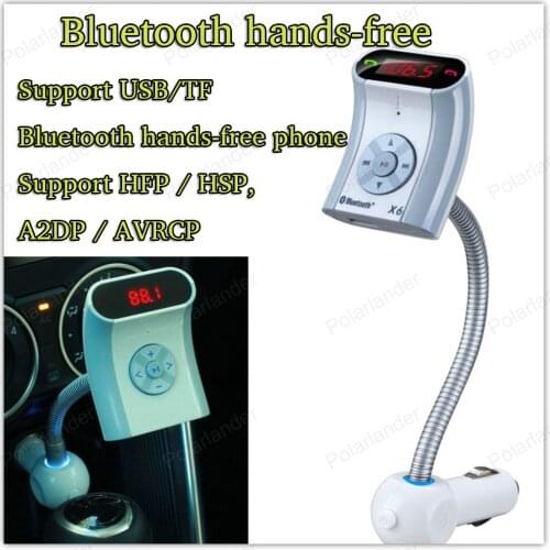 Wireless Hands-free Bluetooth Speakerphone Bluetooth Car Kit Support HFP / HSP, A2DP / AVRCP Support USB / TF Bluetooth Car Kit