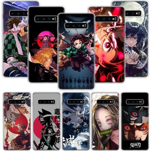 Kamado Nezuko Kimetsu no Yaiba Demon Phone Case For Samsung Galaxy S10 S20 S21 S9 S8 S7 Note 10 20 9 8 FE J4 J6 Ultra Plus Lite