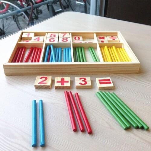Wooden Toys For Kids Educational Math Toys Preschool Early Learning Toy Child Wood Game Family Games Math Enlightenment Sticks