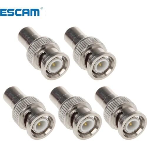 ESCAM 5x BNC Male To RCA Female Coaxial Connector Adapter For CCTV Surveillance Video